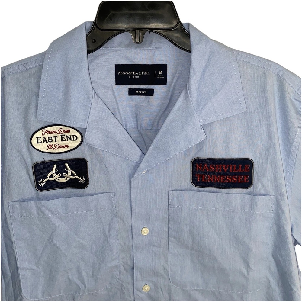 Abercrombie & Fitch Light Blue Casual Button Down Shirt